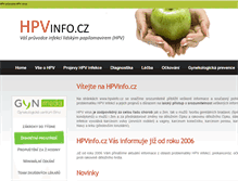 Tablet Screenshot of hpvinfo.cz